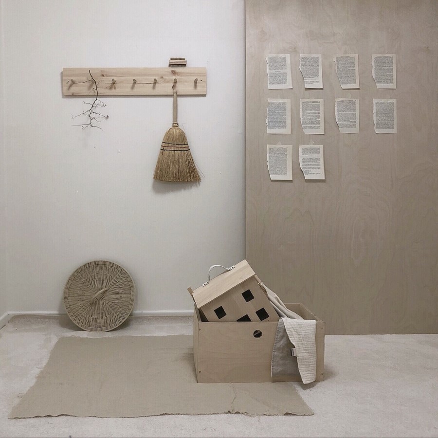 Storage box for low table