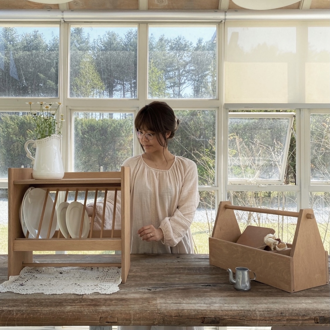 a dish box and a storage box